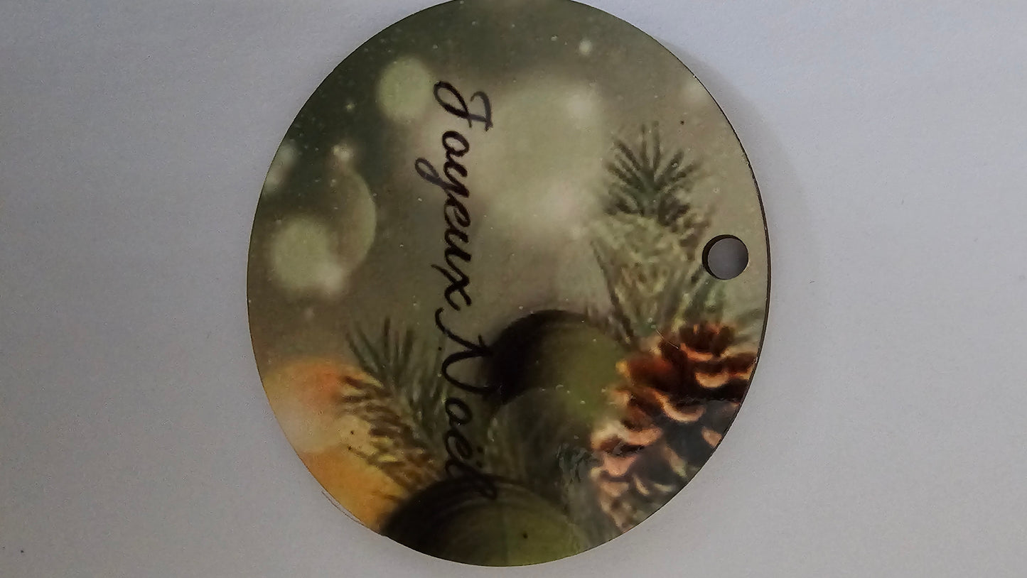 Boules de Noël acrylique recto/verso