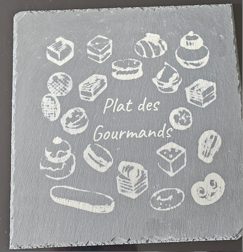 Ardoise gravée 30x30cm