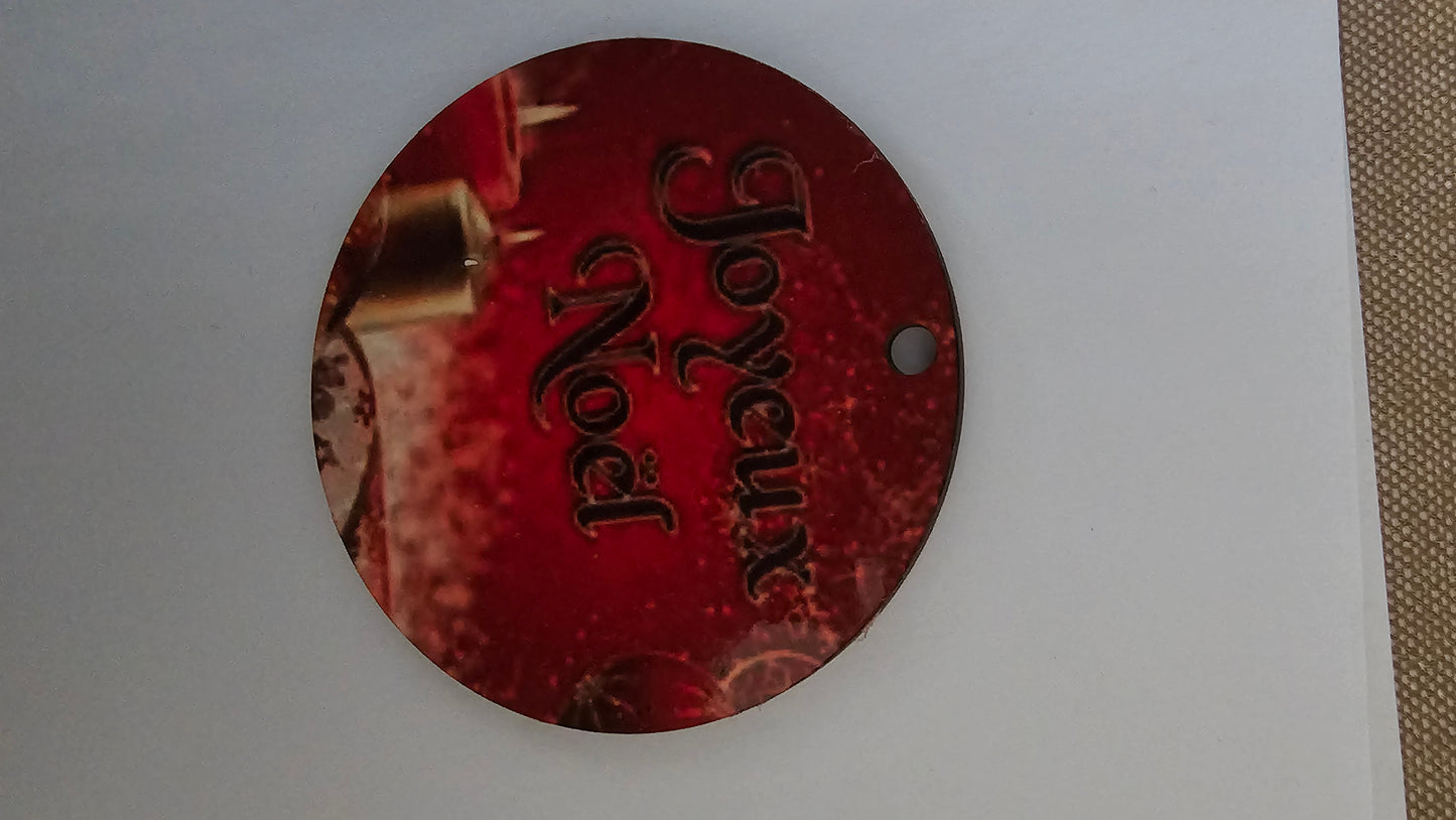 Boules de Noël acrylique recto/verso