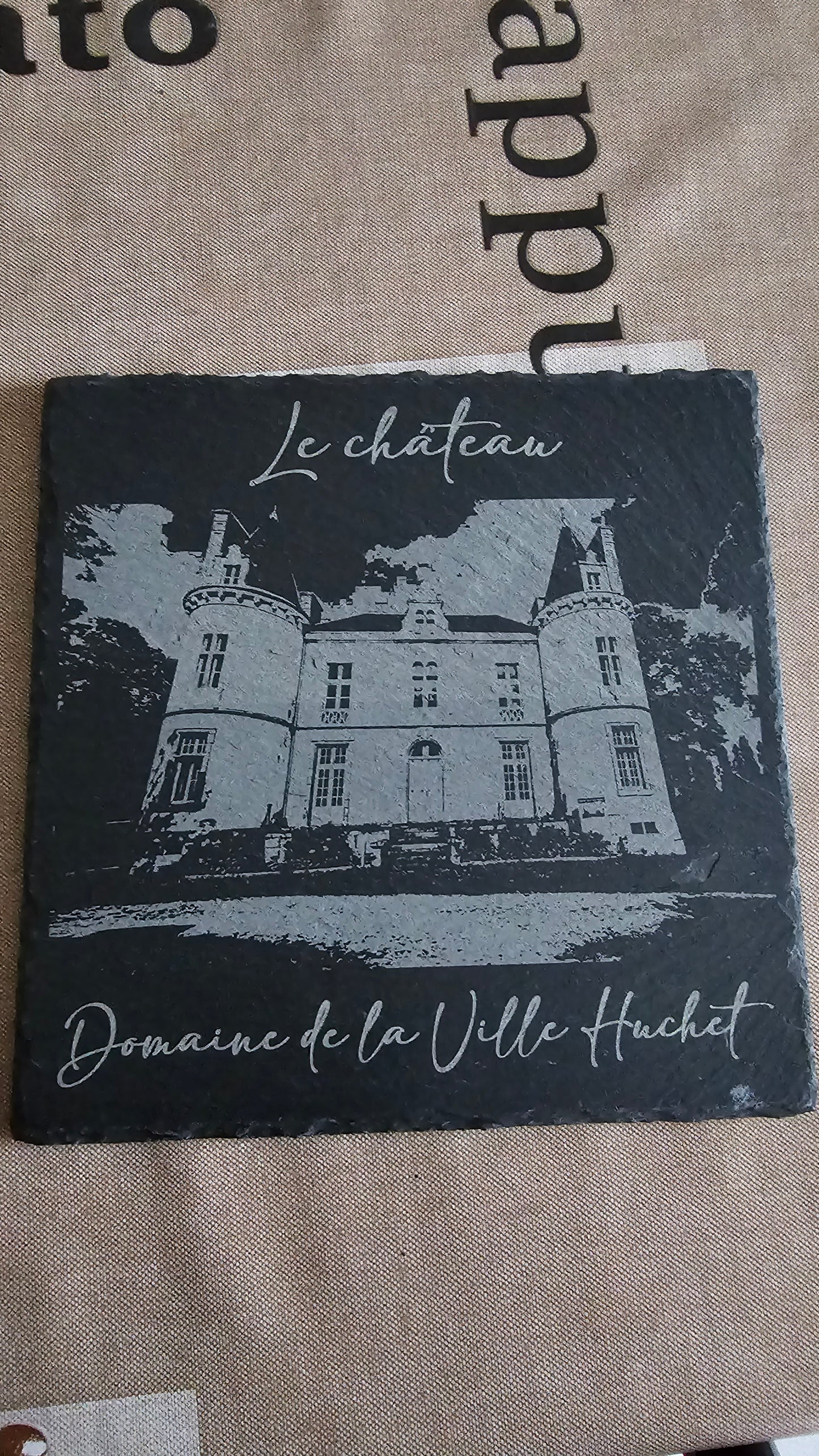 Ardoise gravée 20x20cm