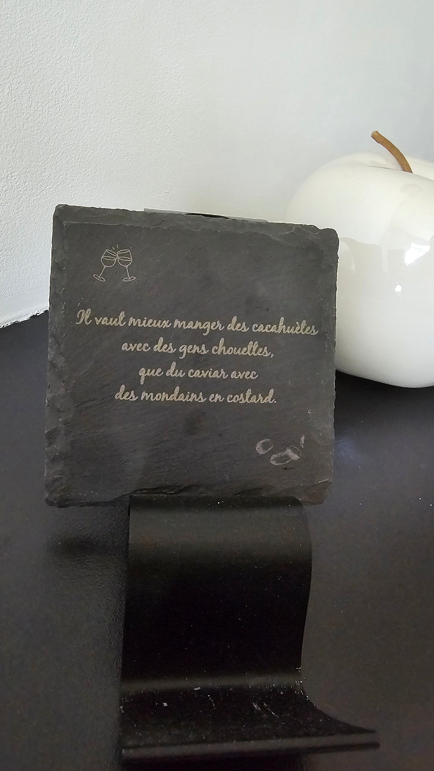 Ardoise gravée 10x10cm