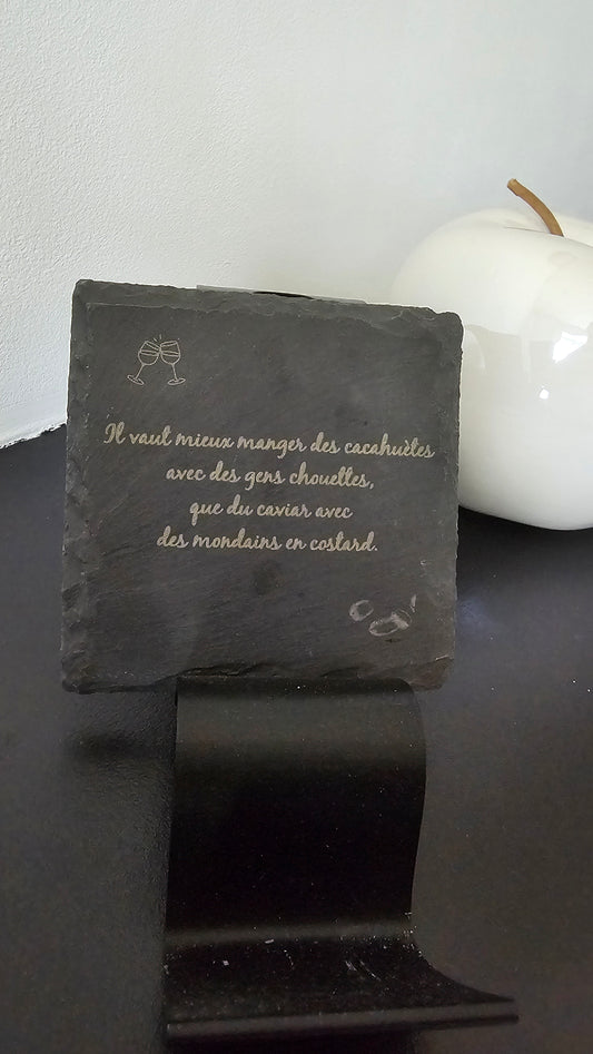 Ardoise gravée 10x10cm