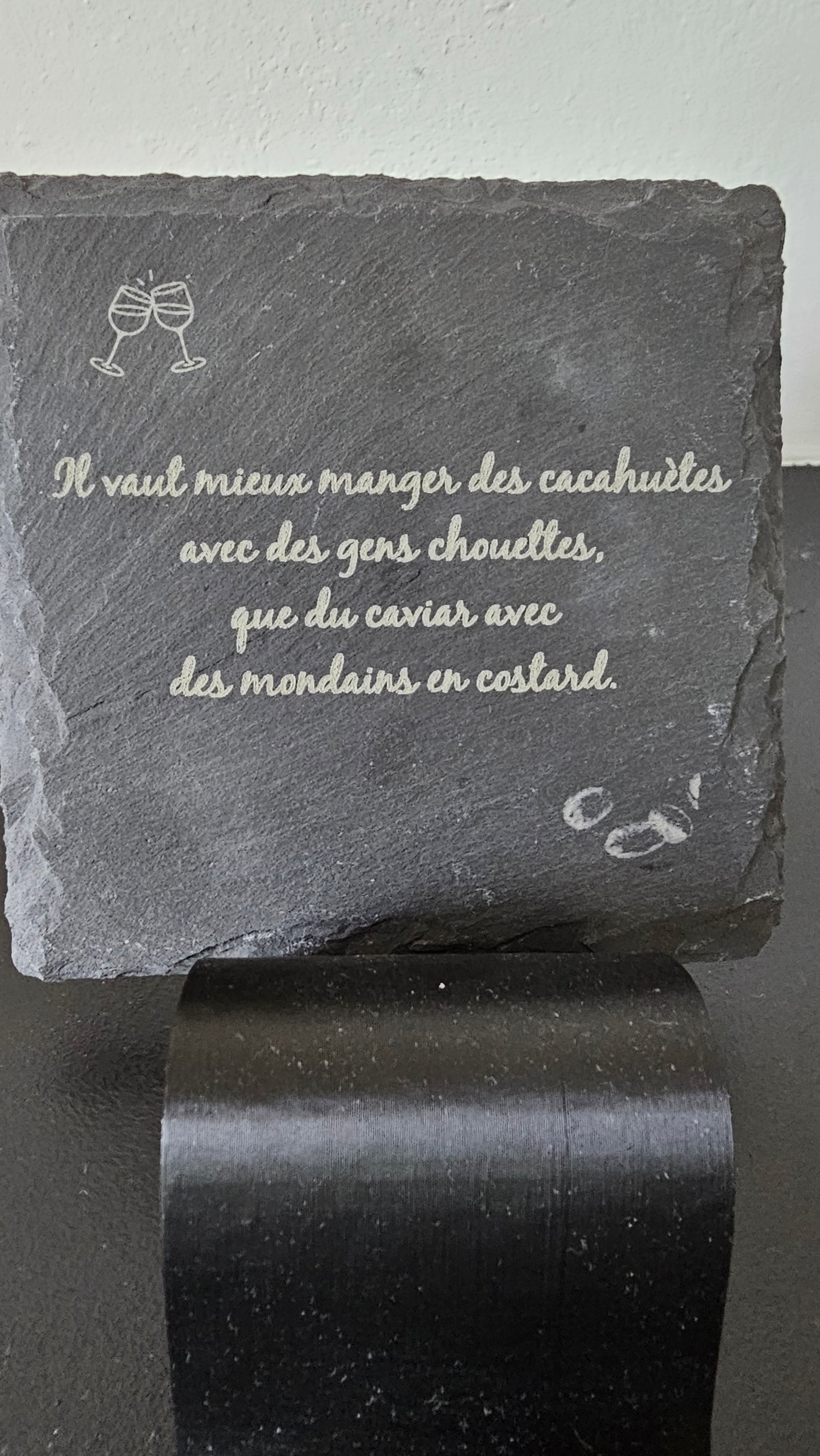 Ardoise gravée 10x10cm