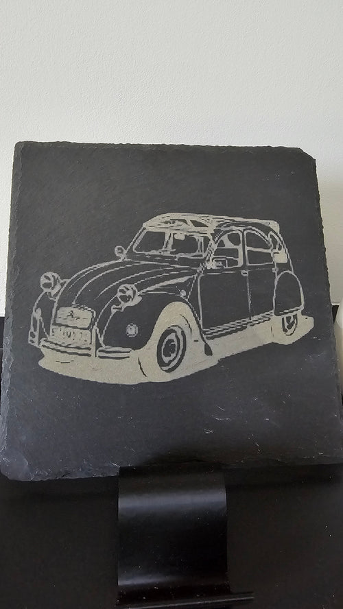 Ardoise gravée 20x20cm