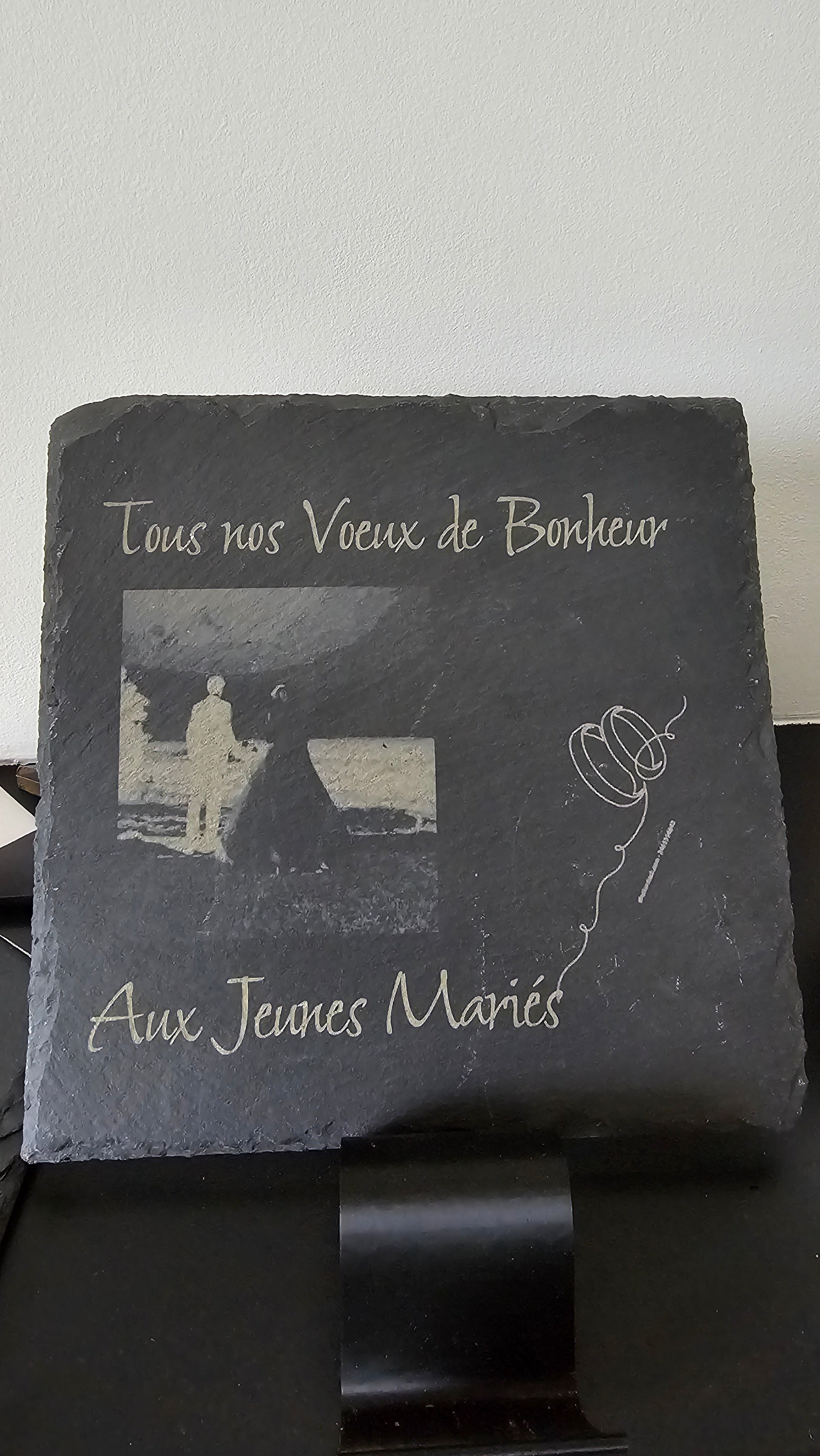 Ardoise gravée 20x20cm