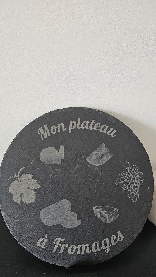 Ardoise ronde gravée 30cm