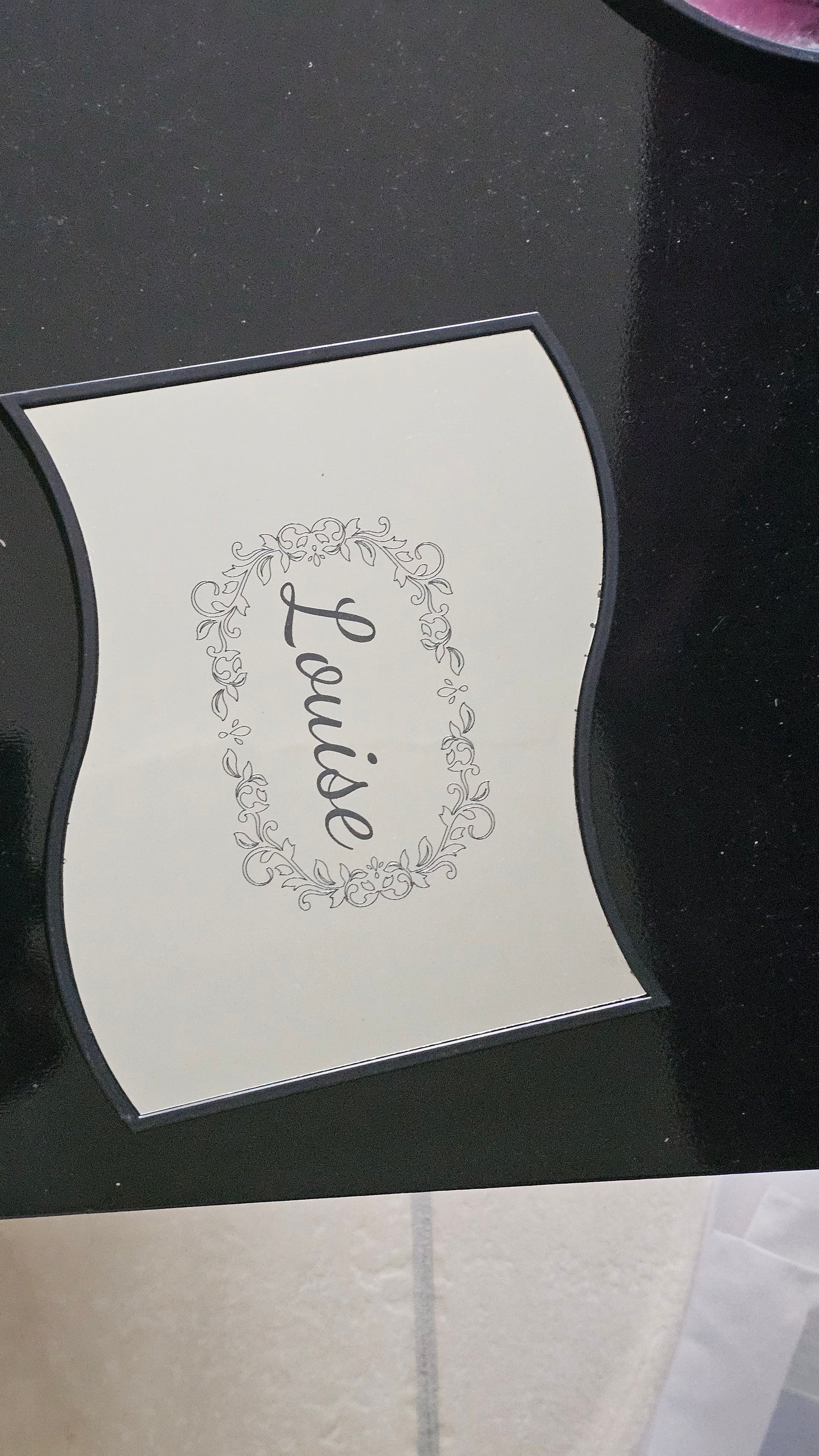 Miroir gravé personnalisable