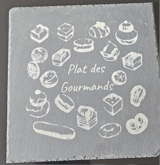 Ardoise gravée 30x30cm