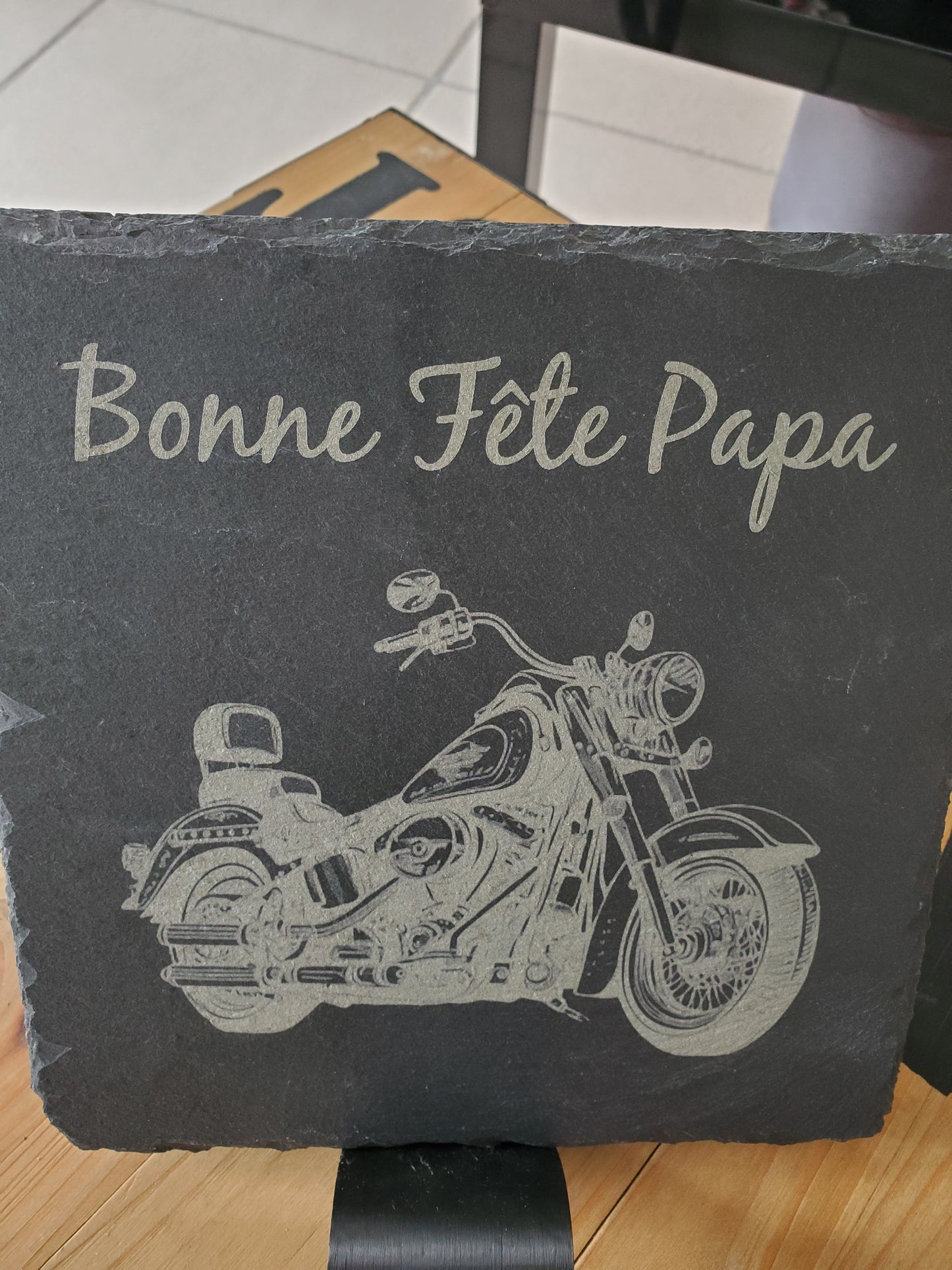 Ardoise gravée 20x20cm